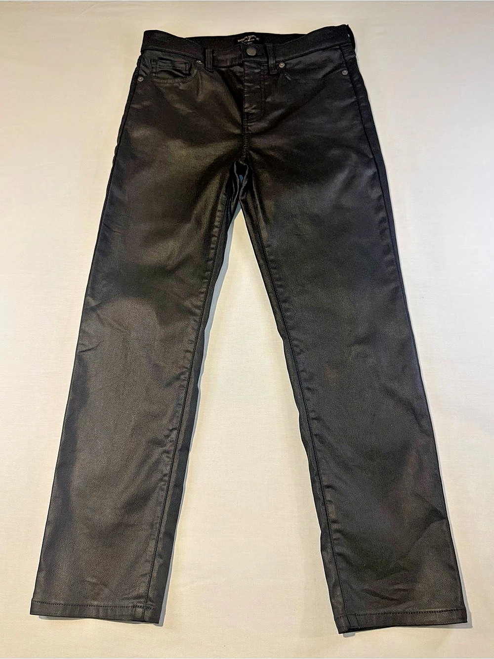 Banana Republic High-Rise Slim Coated Jean Coated Skinny Pants in Black Size 4p